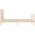 Estructura de cama individual con cabecero madera maciza