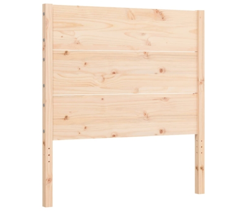 Estructura de cama individual con cabecero madera maciza