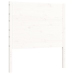Estructura de cama individual con cabecero madera maciza blanco