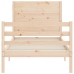 Estructura de cama con cabecero madera maciza