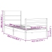 Estructura de cama con cabecero madera maciza 90x200 cm