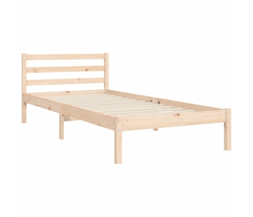 Estructura de cama con cabecero madera maciza 100x200 cm