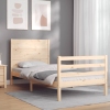 Estructura de cama con cabecero madera maciza 100x200 cm