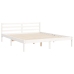 Estructura de cama con cabecero madera maciza blanco 160x200 cm