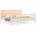 Estructura de cama con cabecero madera maciza 200x200 cm
