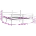 Estructura de cama con cabecero madera maciza 200x200 cm