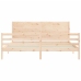 Estructura de cama con cabecero madera maciza 200x200 cm