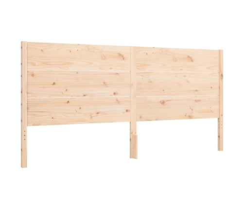 Estructura de cama con cabecero madera maciza 200x200 cm