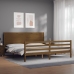 vidaXL Estructura cama y cabecero madera maciza marrón miel 200x200 cm