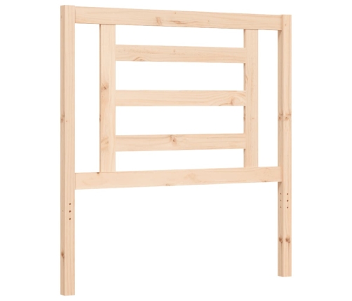 Estructura de cama con cabecero madera maciza