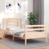 Estructura de cama con cabecero madera maciza