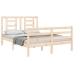 Estructura de cama con cabecero madera maciza 140x190 cm