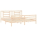 Estructura de cama con cabecero madera maciza 200x200 cm