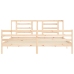 Estructura de cama con cabecero madera maciza 200x200 cm