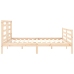Estructura de cama con cabecero madera maciza 200x200 cm