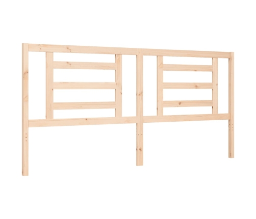 Estructura de cama con cabecero madera maciza 200x200 cm