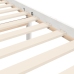 Estructura de cama con cabecero madera maciza blanco