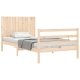 Estructura de cama con cabecero madera maciza 100x200 cm