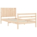 Estructura de cama con cabecero madera maciza 100x200 cm