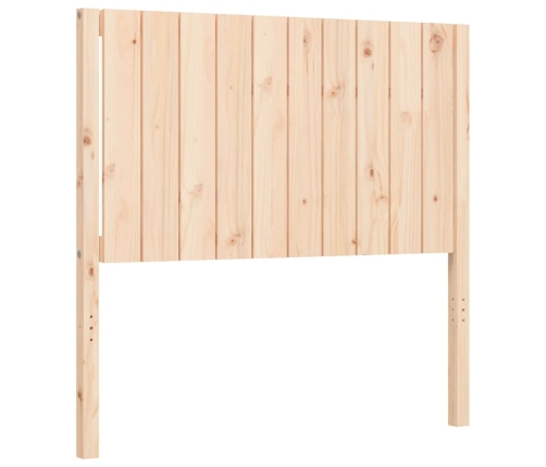 Estructura de cama con cabecero madera maciza 100x200 cm