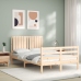 Estructura de cama con cabecero madera maciza 120x200 cm