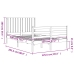 Estructura de cama con cabecero madera maciza 120x200 cm