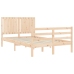 Estructura de cama con cabecero madera maciza 120x200 cm