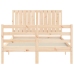 Estructura de cama con cabecero madera maciza 120x200 cm