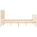 Estructura de cama con cabecero madera maciza 120x200 cm