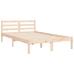 Estructura de cama con cabecero madera maciza 120x200 cm