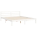 Estructura de cama con cabecero madera maciza blanco 160x200 cm