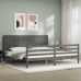 vidaXL Estructura de cama con cabecero madera maciza gris 200x200 cm