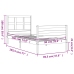 Estructura de cama con cabecero madera maciza