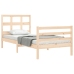 Estructura de cama con cabecero madera maciza