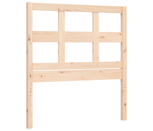 Estructura de cama con cabecero madera maciza