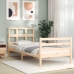 Estructura de cama con cabecero madera maciza 90x200 cm