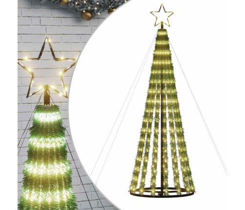 VidaXL Árbol de Navidad LED 275 LEDs blanco cálido 180 cm