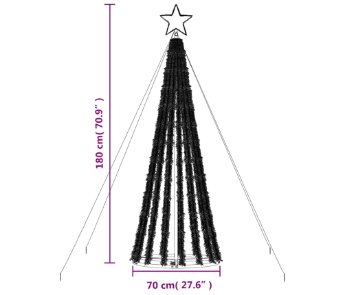 VidaXL Árbol de Navidad LED 275 LEDs blanco cálido 180 cm