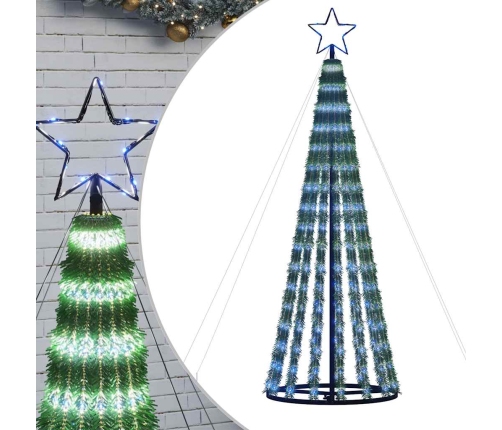 Árbol de Navidad LED 275 LEDs azul 180 cm