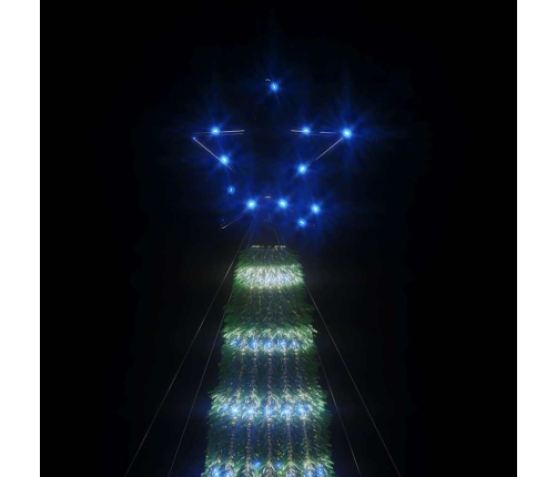 Árbol de Navidad LED 275 LEDs azul 180 cm