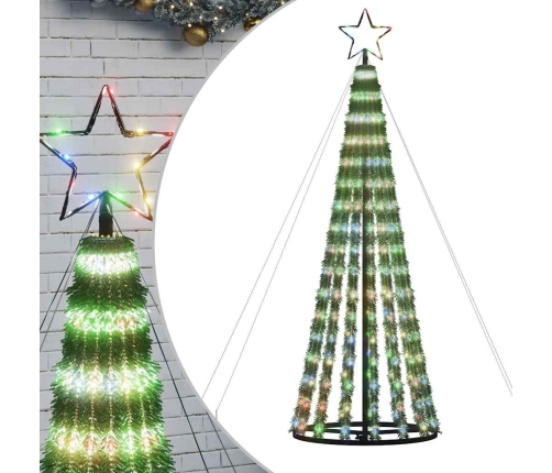 Árbol de Navidad LED 275 LEDs de colores 180 cm