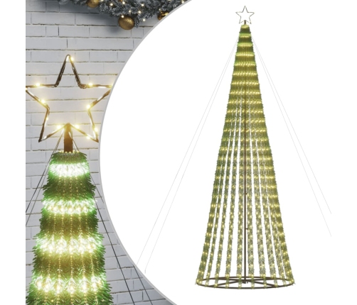 VidaXL Árbol de Navidad LED 688 LEDs blanco cálido 300 cm