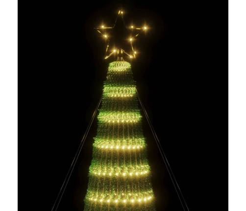 VidaXL Árbol de Navidad LED 688 LEDs blanco cálido 300 cm