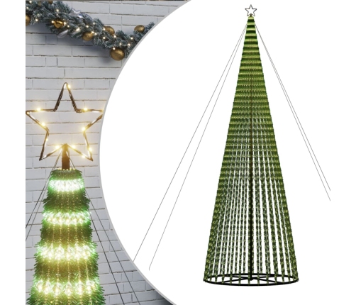 Árbol de Navidad LED 1544 LEDs blanco cálido 500 cm