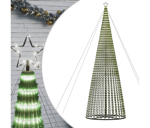 Árbol de Navidad LED 1544 LEDs blanco frío 500 cm