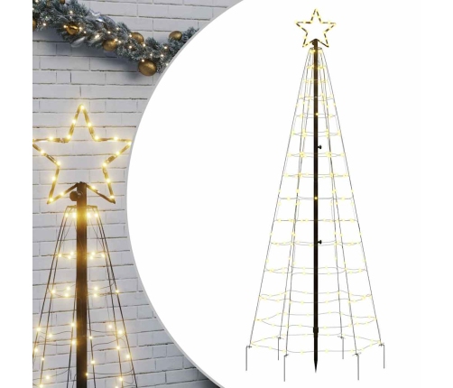 Árbol de Navidad LED con estacas 220 LEDs blanco cálido 180 cm