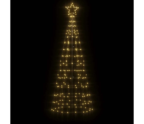 Árbol de Navidad LED con estacas 220 LEDs blanco cálido 180 cm