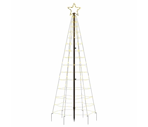 Árbol de Navidad LED con estacas 220 LEDs blanco cálido 180 cm