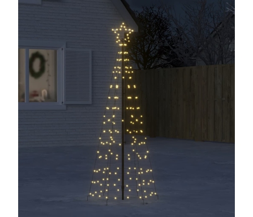 Árbol de Navidad LED con estacas 220 LEDs blanco cálido 180 cm