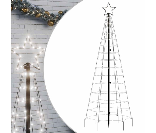 Árbol de Navidad LED con estacas 220 LEDs blanco frío 180 cm